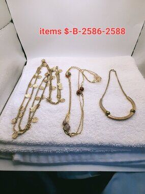 3 Nice Necklaces , items # B- 2586-2588,  wt. 94 grams.